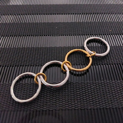 Ring No16 new, stainless steel, gold and silver colors