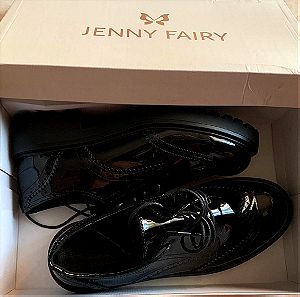 Oxfordy Jenny Fairy WS5601-06 γυναικεία μαύρα λουστρίνι παπούτσια νούμερο 38