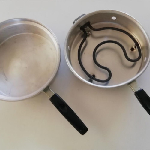 Small electric grill used, aluminum, tabletop