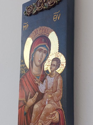 Εικόνα Παναγία Προυσιώτισσα ξύλινη 12x20 εκ.