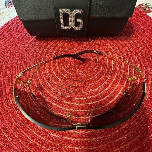Vintage D&G mask sunglasses like new, brown and gold
