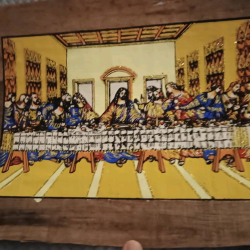 Reproduction of The Last Supper Leonardo da Vinci on new papyrus