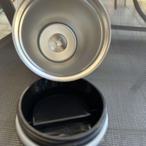 Beach Thermos with Lid new, black color