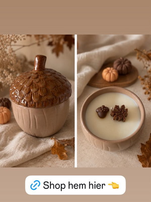 Acorn candle handmade