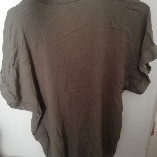H&M blouse used, olive green, size 40, 100% viscose
