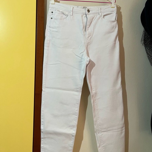 Stradivarius mom regular fit white jeans like new, size XL