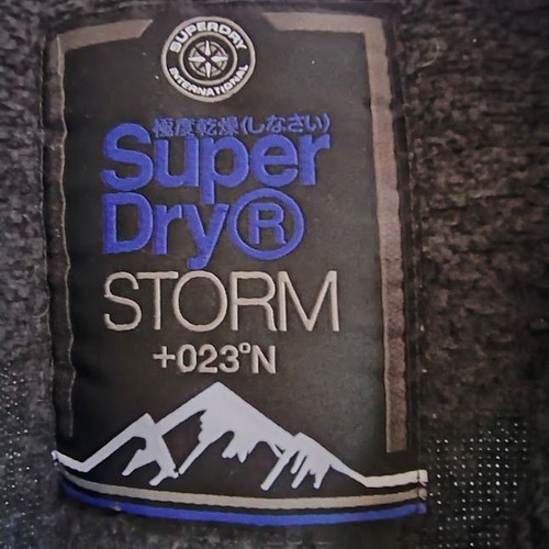 SuperDry STORM sporty black melange hoodie jacket XXL