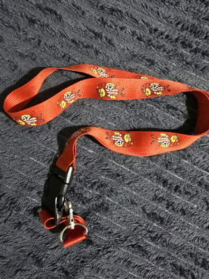 Leone lanyard keychain like new, red