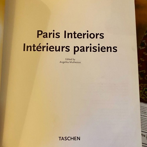 Paris Interiors photo book used with Parisian home interiors
