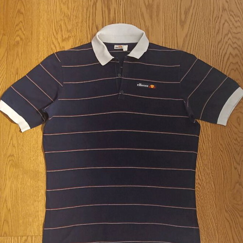 Vintage Ellesse polo shirt like new, 80s striped design