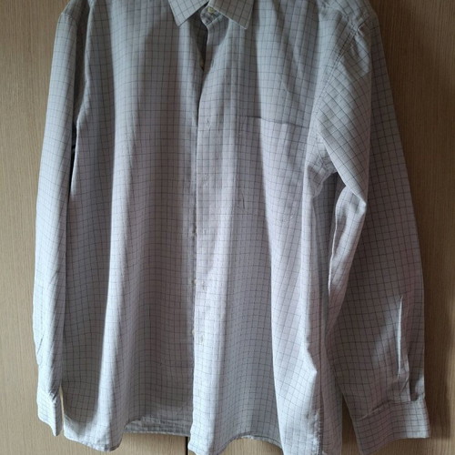 Jacques Renne Men's Shirt Like New, Size L, White Blue