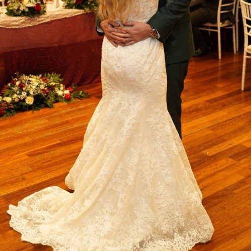 Wedding dress handmade, like new, size XS-S, white