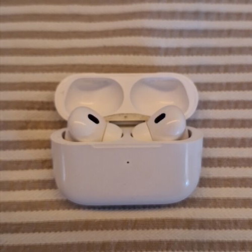Bluetooth earbuds used with Lightning charging case