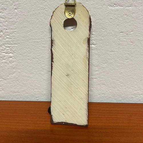 Decorative wall thermometer used, length 12cm