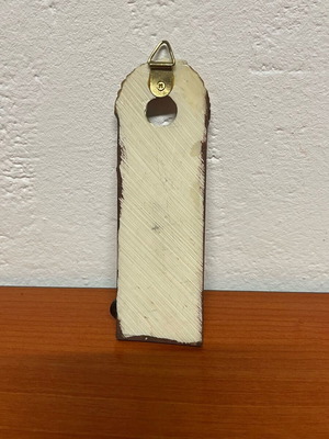 Decorative wall thermometer used, length 12cm