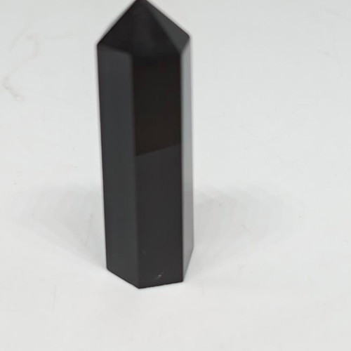 Obsidian decorative obelisk like new, natural black crystal