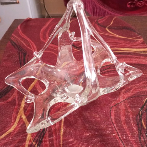Murano Italy bowl new, crystal with unique design