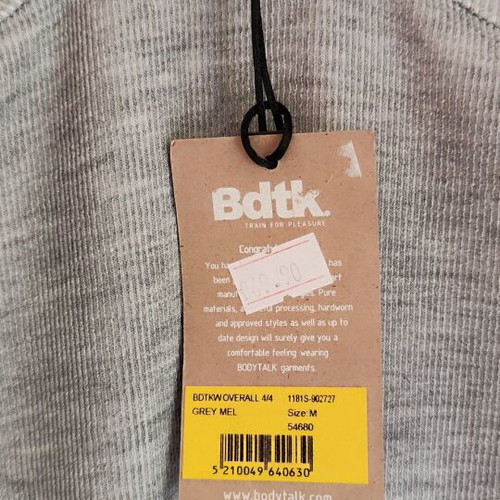 Bodytalk BDTK ribbed grey jumpsuit M new