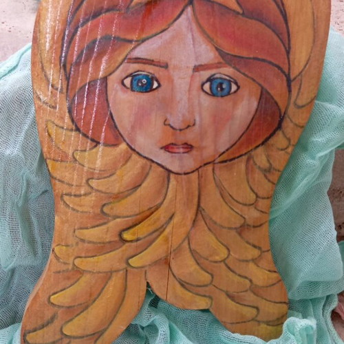 Painting on wood 17x27 cm new