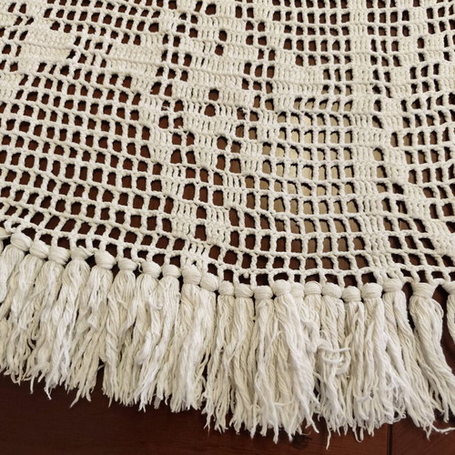 Handmade knitted curtains 105x220 (2) like new without tape