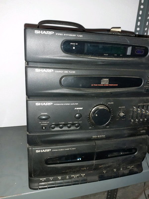 Sharp mini component system hi-fi με cd-player, διπλό κασετόφωνο, ενισχυτή και ραδιόφωνο νέο