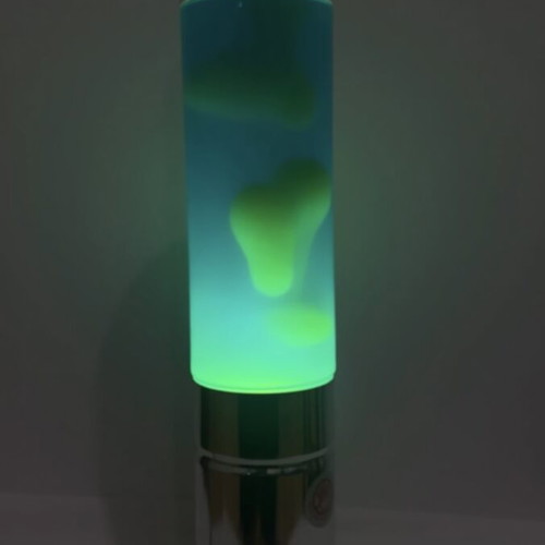 Lava lamp 43cm with green wax and blue liquid new