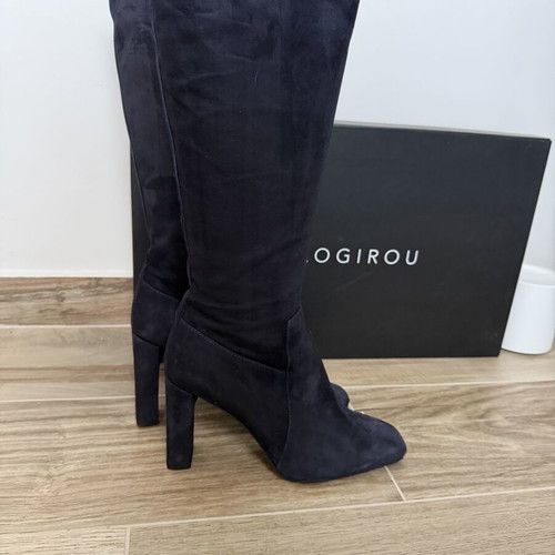 Kalogirou knee-high suede boots size 40 like new, bluenotte