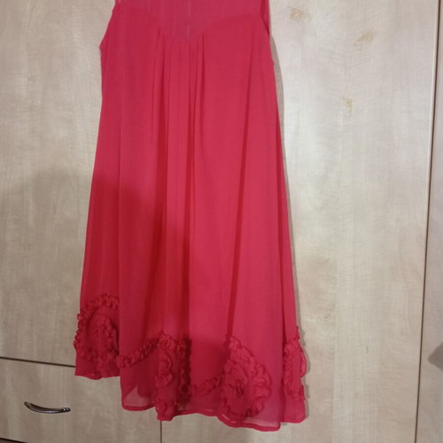 Batida women's dress coral medium with 3D flowers, new