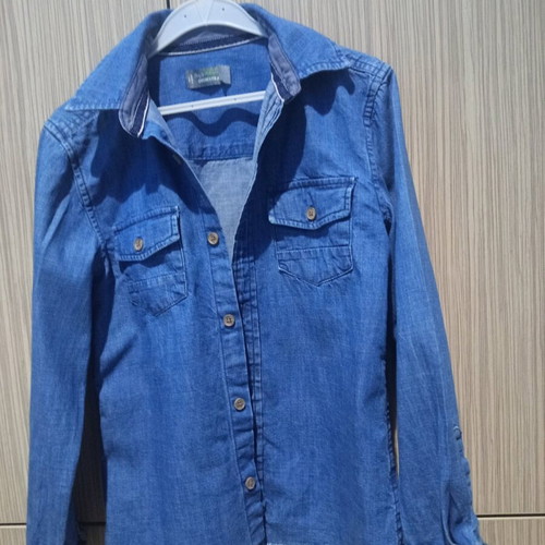 Orchestra boys' denim shirt for 10 years like new, blue