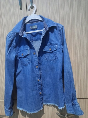 Orchestra boys' denim shirt for 10 years like new, blue