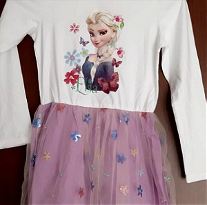 Φόρεμα Καινούργιο Disney Frozen Πριγκίπισσα Έλσα παιδικό λευκο για 9 με 10 ετων 20 €