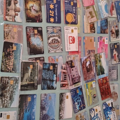 Phone cards 360 used, pack 1995-2007 with cases