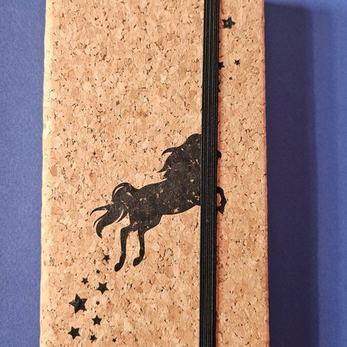 Navaris notebook with cork cover and unicorn design new