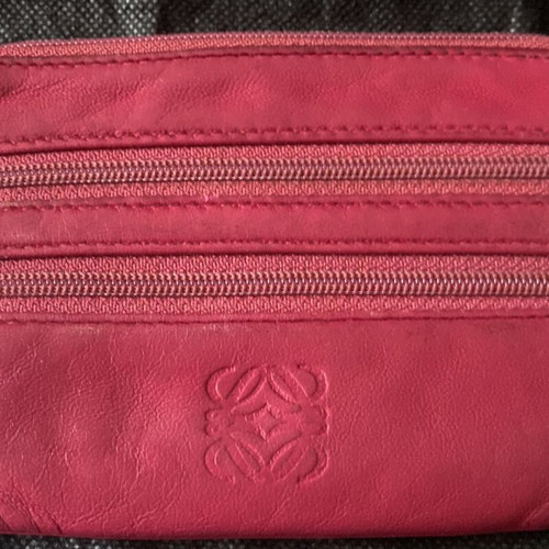 Loewe vintage leather coin purse nappa leather, fuchsia