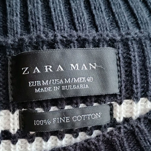 Zara Man medium striped knit sweater men's like new