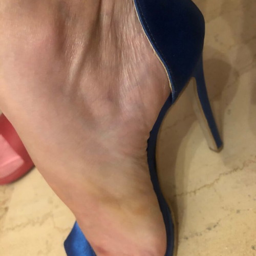 Pip Toe Blue Satin Heels size 37 new, 12 cm