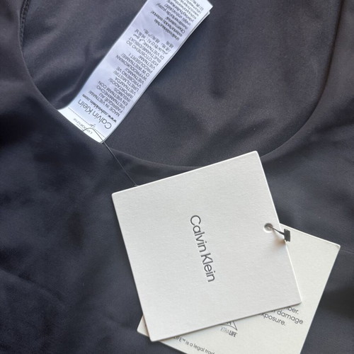 Calvin Klein Scoop Back One Piece swimsuit, black, size S
