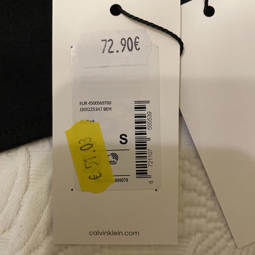 Calvin Klein linen crop top new, size S, black