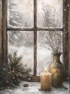 Αφίσα Χριστουγεννιάτικου παραθύρου σαν καινούργια