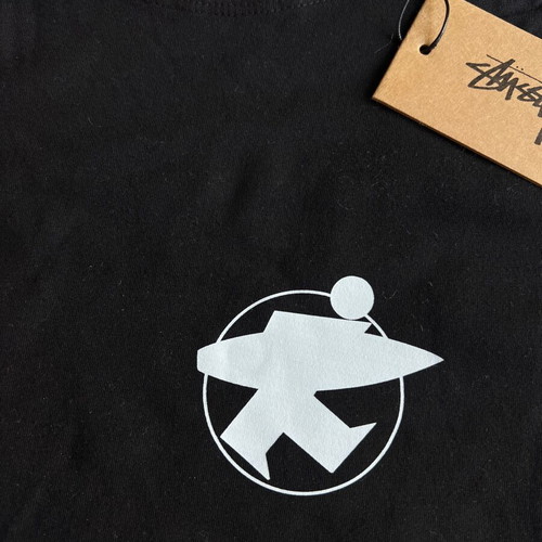 Stussy Surfer Tee new, size M-L, black