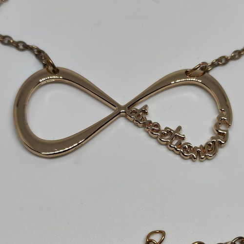 One Direction Infinity Necklace like new, rose gold color