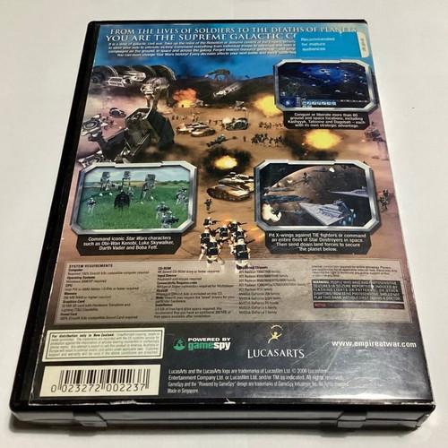Star Wars Empire At War PC game used, complete double CD case