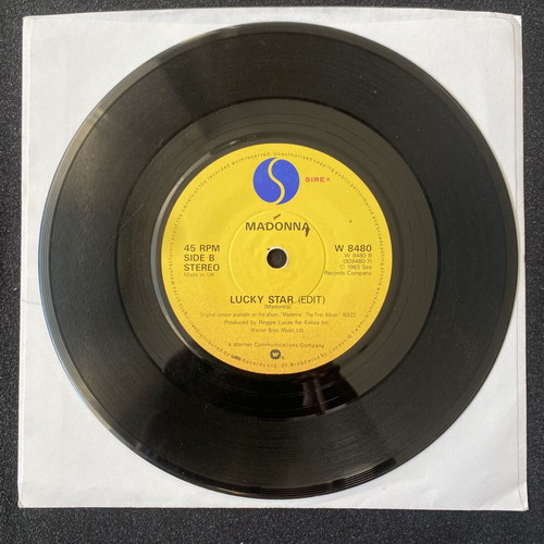 Madonna Lucky Star Open Your Heart 7" vinyl record used, pop