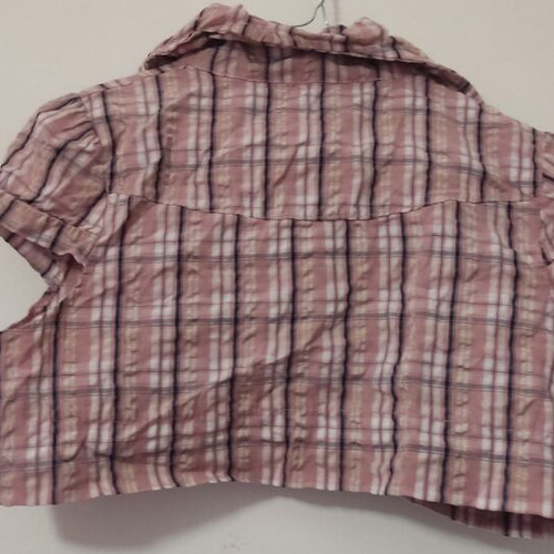 Cotton bolero pink checkered Large like new