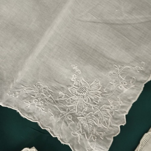 Embroidered napkins used, pack of 6, 30x30 cm