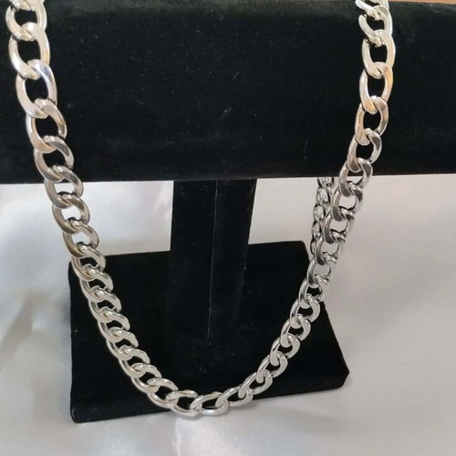 Stainless Steel Chain Necklace 55cm*9mm new silver unisex