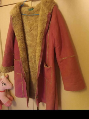 Girls' coat 7-8 years like new, pink