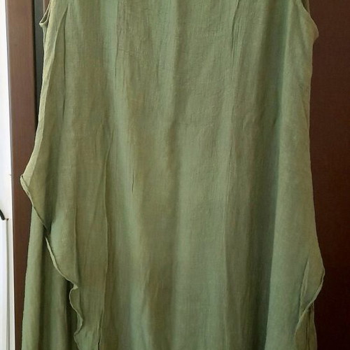 Plus size 5XL maxi dress like new, khaki boho style