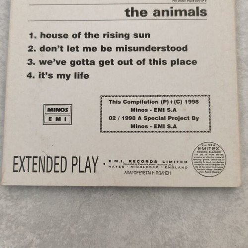 The Animals House of the Rising Sun EP CD used, rock