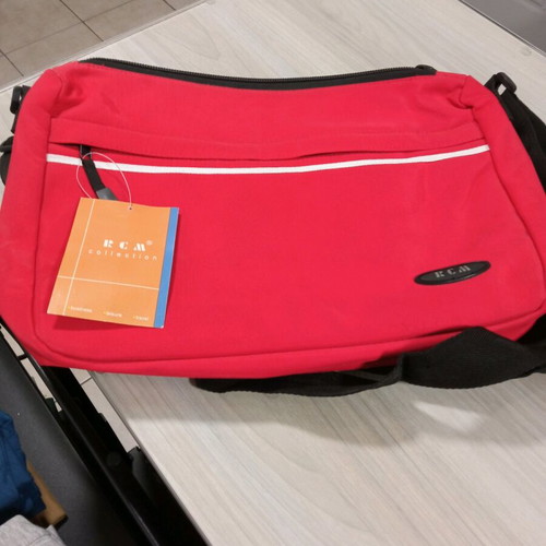 Messenger bag new, red shoulder durable material
